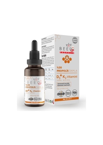 Beeo Up %30 Propolis D3+K2 Damla