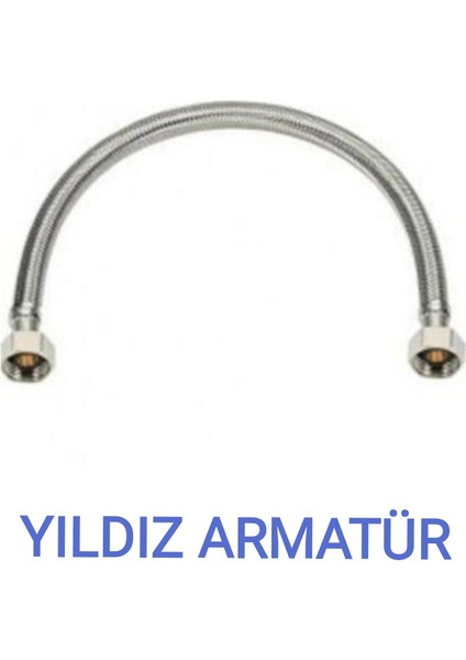 Paslanmaz Çelik Örgülü Hortum 3/8-1/2 30 cm
