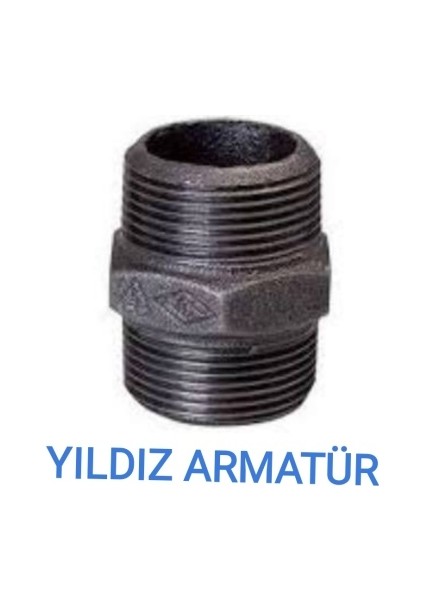 Yıldız Armatür Siyah Nipel 3/4' Doğalgaz Için (2 Adet)