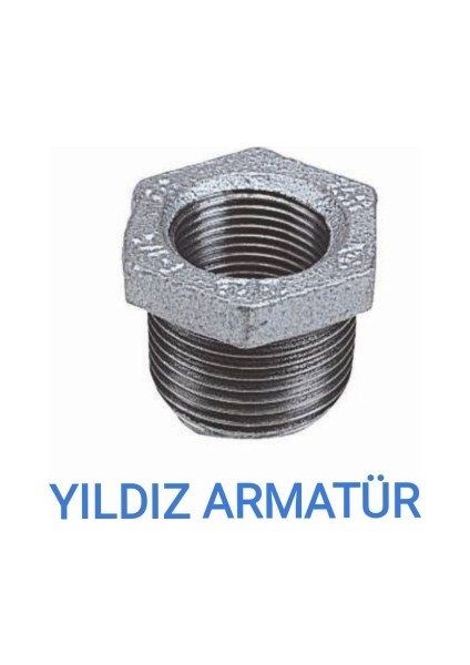 Yıldız Armatür Galvaniz Redüksiyon 3/4-1/2' Su Için (2 Adet)