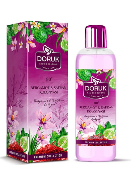 Doruk Bergamot & Safran Kolonyası 80° 400 ml