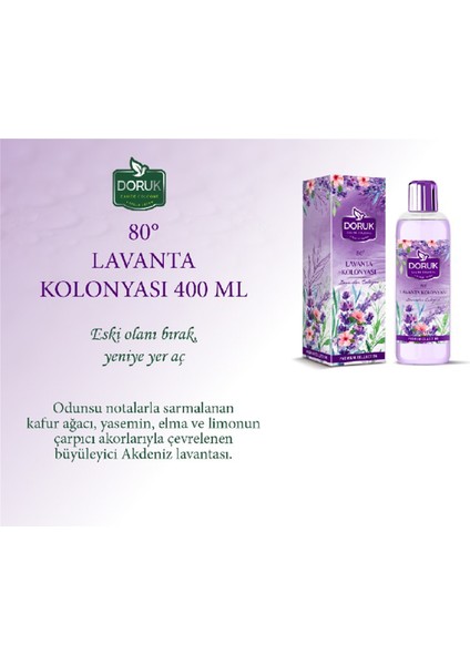 Doruk 400ml Pet Lavanta Kolonyası