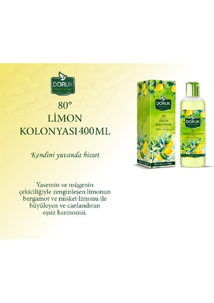 Doruk Limon Kolonyası 80° 400 ml