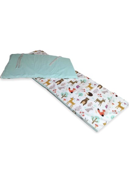 Bebek/çocuk Beşik Kenar Koruma 80X180 Beşik Için (4 Parça) Sevimli Orman/mint modelleri