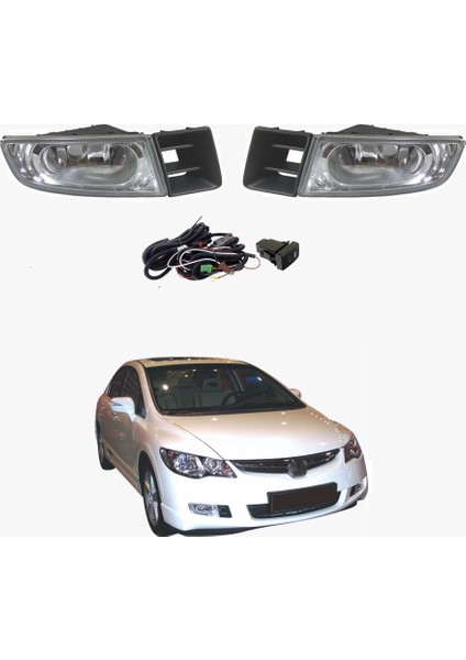 Honda Civic Fd6 Sis Lambası Farı Çerçeveli 2006 - 2009 fiyatları