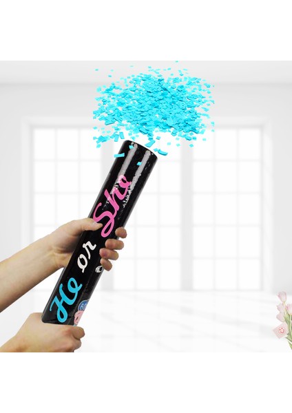 Cinsiyet Belirleme Parti Konfetisi 30 cm - Mavi