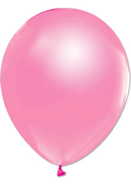 Balon Standlı, 7 Adet - Metalik Pembe Balon