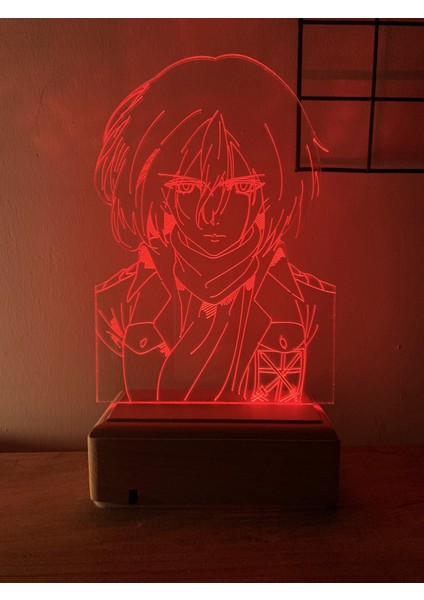 Mikasa Ackerman Attack On Titan 16 Renk Gece Lambası fırsatları