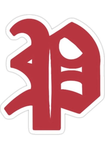 Kırmızı P Sticker Araba Oto Arma Duvar Sticker Ev Dekoratif Çıkartma 15 cm