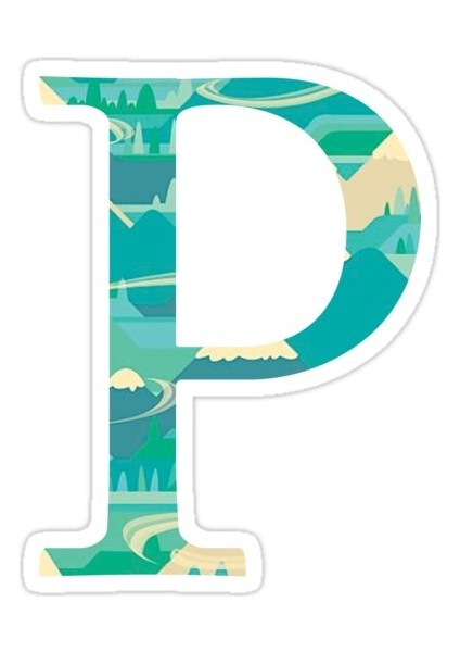 P Harfi Sticker Araba Oto Arma Duvar Sticker Ev Dekoratif Çıkartma 15 cm