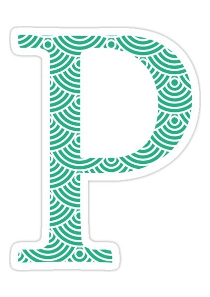 P Harfi Sticker Araba Oto Arma Duvar Sticker Ev Dekoratif Çıkartma 15 cm
