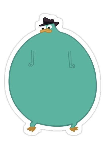Perry Platypus Sticker Araba Oto Arma Duvar Sticker Ev Dekoratif Çıkartma 15 cm