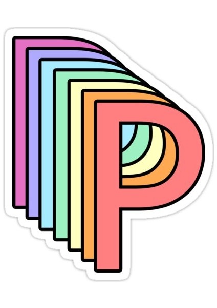 P Harfi Sticker Araba Oto Arma Duvar Sticker Ev Dekoratif Çıkartma 15 cm