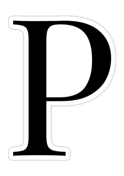 P Harfi Sticker Araba Oto Arma Duvar Sticker Ev Dekoratif Çıkartma 15 cm
