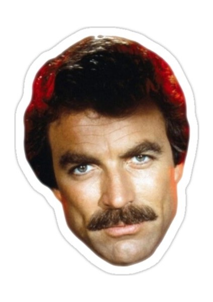 Tom Selleck Sticker Araba Oto Arma Duvar Sticker Ev Dekoratif Çıkartma 15 cm