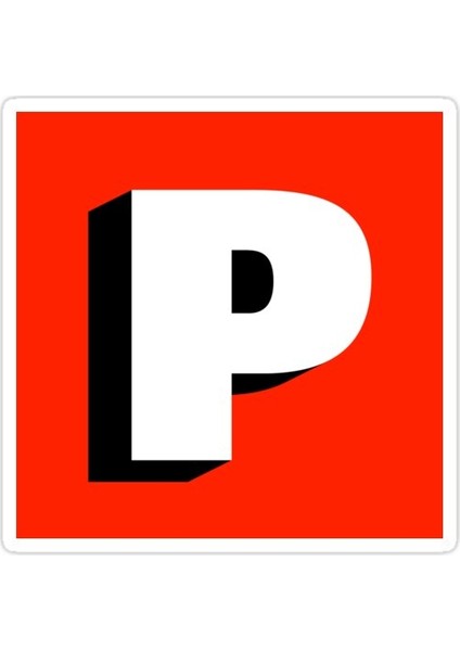 P Harfi Sticker Araba Oto Arma Duvar Sticker Ev Dekoratif Çıkartma 15 cm