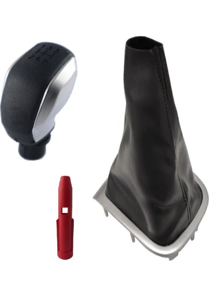 Renault Fluence Gri Çerçeve Körük ve Mat Gri Spor Vites Topuzu