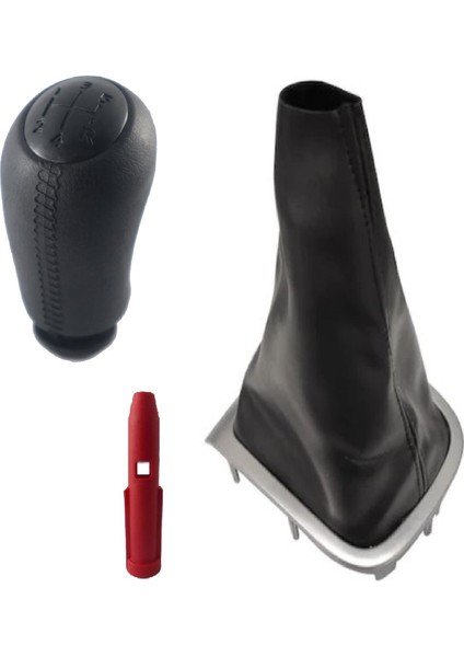 Renault Fluence Gri Çerçeve Körük ve Siyah Spor Vites Topuzu