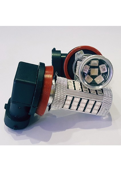 Eco H8 Sis Farı LED Ampul 63 Ledli Mercekli 9W Buz Mavi