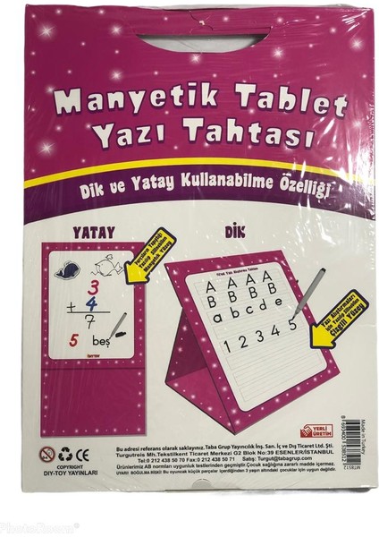 Diy-Toy Diytoy Manyetik Tablet Yazı Tahtası Pembe