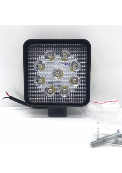 Çalışma Lambası Kare 9 LED 27 Watt