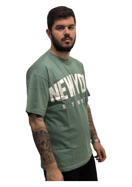 Ter Tutmayan Pamuk Bol Kesim Oversize Motto Erkek Tşört fiyatları