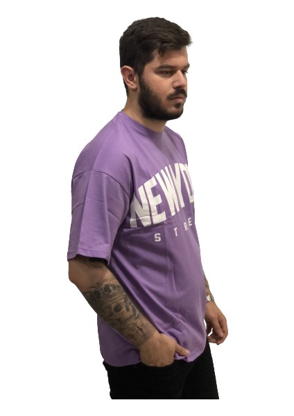 Oversize Bol Kesim Motto Baskılı Pamuk Ter Tutmayan Ultra Hafif Trend Erkek Tşört modelleri