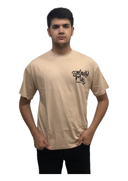 Motto Dijital Baskılı Outdoor Pamuk Oversize Erkek Tşört