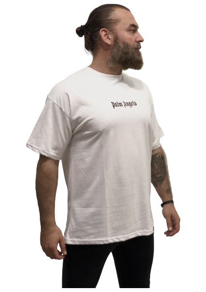 Sırt Baskılı Oversize Pamuk Dirsek Kol Yeni Trend Erkek Tşört fırsatları