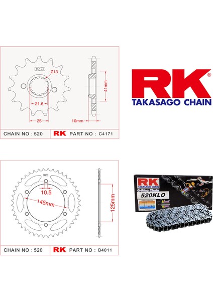 Yamaha XT 660 X Rk Zincir Dişli Set 520 KLO O-Ring 15/45T (2004)
