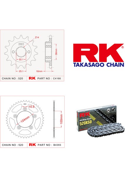 Ducati SCRAMBLER ICON Rk X-ring Zincir Dişli Set 520 XSO 15/46T (2015-2018)