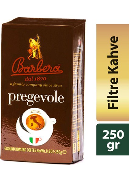 Caffe Barbera Pregevole Filtre Kahve 250 gr