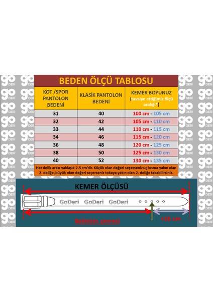 Desenli Lacivert Kot Spor Deri Kemer 4,5 cm