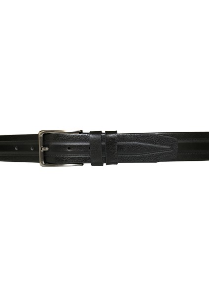 2'li Desenli Süper Set Kahverengi, Siyah 4 cm Deri Kemer