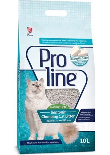 Pro Line Proline Marsilya Sabunlu Topaklanan Kedi Kumu 10 Lt