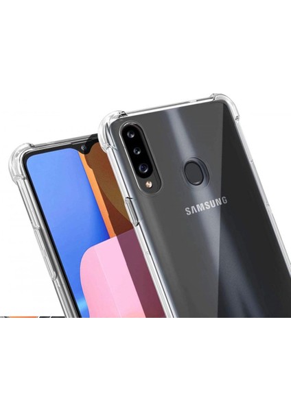 Samsung Galaxy A20S Kılıf Anti Shock Darbe Emici Şeffaf Silikon Olex fırsatları