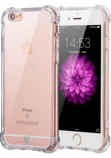 iPhone 6 Plus Kılıf Anti Shock Darbe Emici Şeffaf Silikon Olex