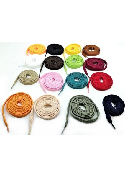Renkli Yassı Spor Ayakkabı Bağcığı 120 cm