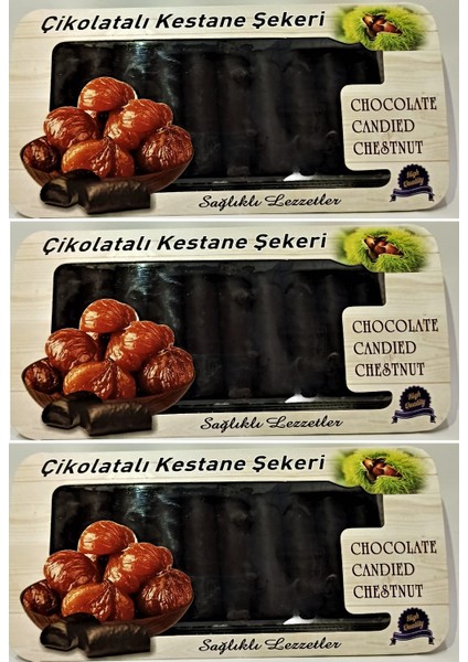 Çikolatalı Kestane Şekeri 350 gr 3 Lü Set 3*350