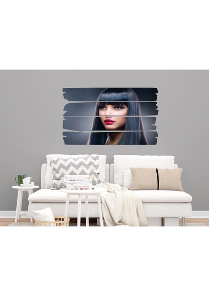 Kadın Saç Modeli Kuaför Mdf Tablo 1009 (Model E)