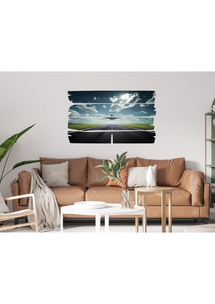 Uçak Gökyüzü Mdf Tablo 1320 (Model E)