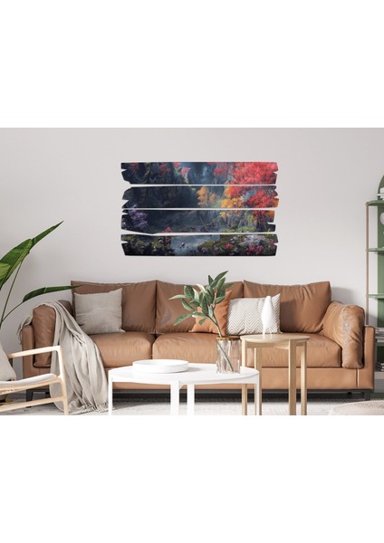 Orman Manzarası Boyama Mdf Tablo 3151 (Model E)