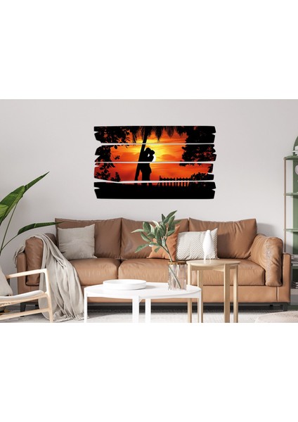 Gün Batımı Romantik Mdf Tablo 3455 (Model E)
