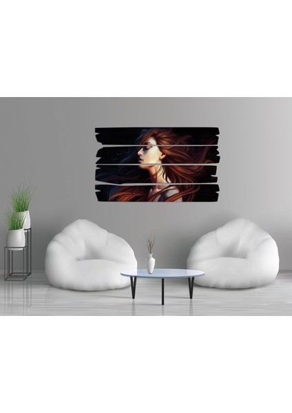 Kız Boyama Çizim Mdf Tablo 3467 (Model E)
