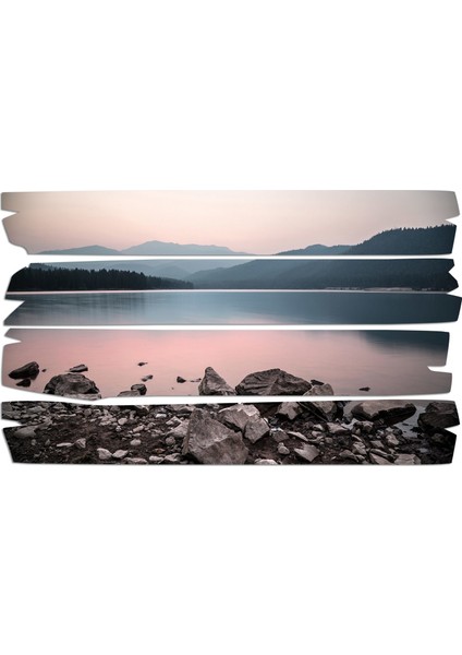 Göl Manzarası Mdf Tablo 3258 (Model E)