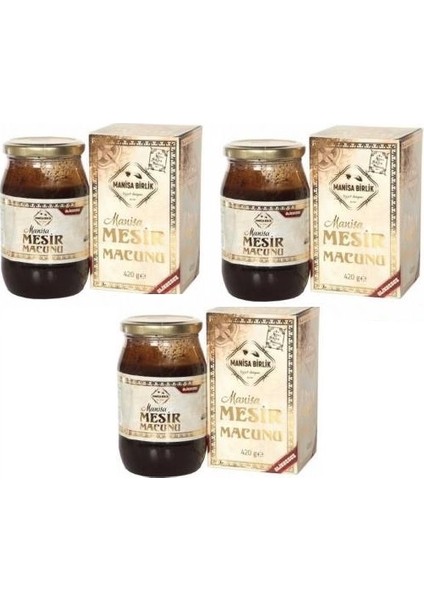 Geleneksel Mesir Macunu 400 gr Glikoz Içermez 3 Lü Set 3*400