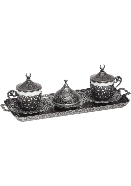 Osmanlı Hürrem Nescafe Fincan Seti 2 Kişilik Kalaylı