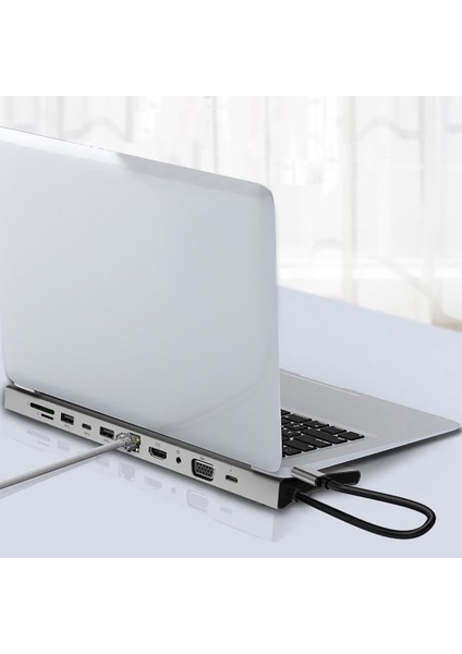 11 In 1 Type-C Hub Çoklayıcı HDMI VGA RJ45 Ethernet Typec Pd Dönüştürücü Adaptör Pc Laptop