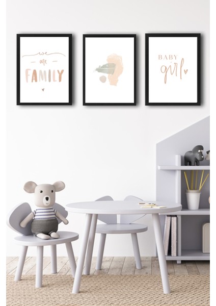 Çerçeveli Poster Set Kız Bebek