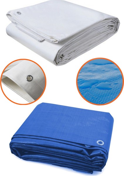 3x5 Metre Mavi Branda Çadır Gölgelik Su Toz Geçirmez Tente